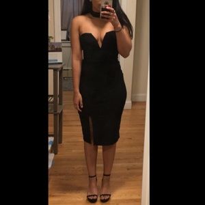 Midi dress with choker